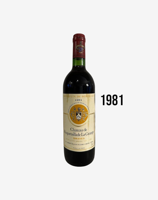 1981 Vintage Wine - Château Roquetaillade La Grange Graves Rouge