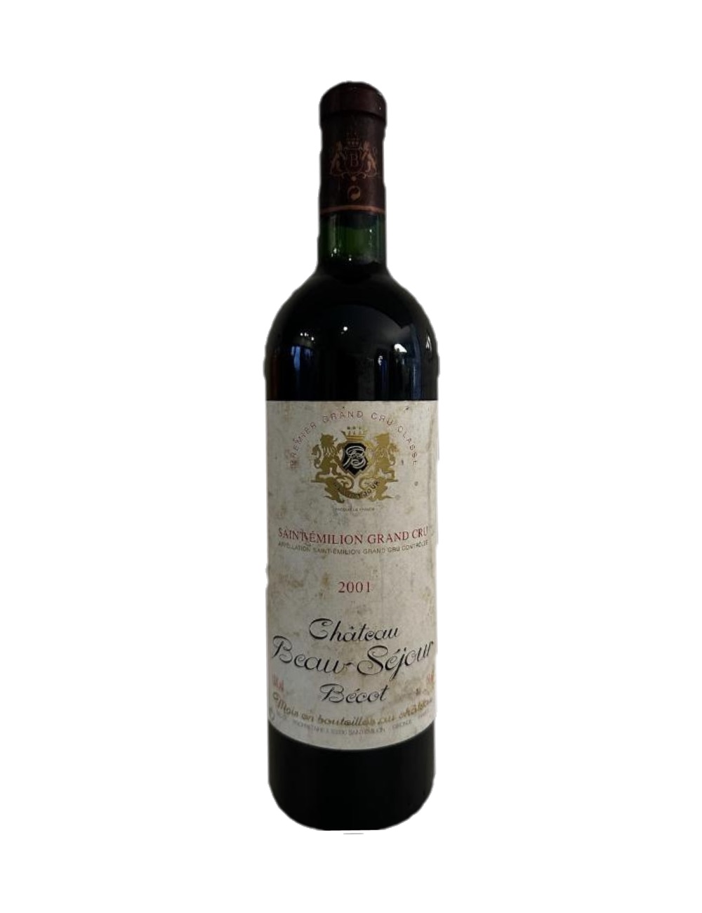 2001 Château Beau-Séjour Bécot, Saint-Émilion Grand Cru, Premier Grand Cru Classé — 25-year-old French wine, original label