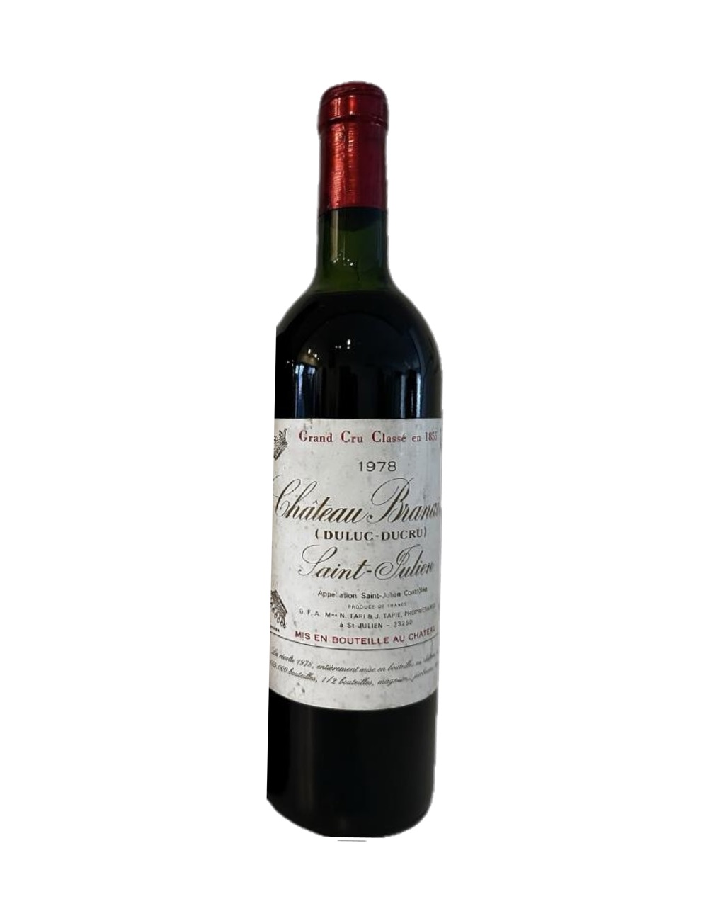1978 Château Branaire-Ducru, Saint-Julien — 48-year-old French wine, original label