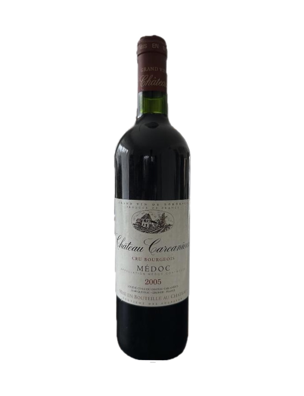 2005 Château Carcanieux, Médoc — 21-year-old French wine, original label