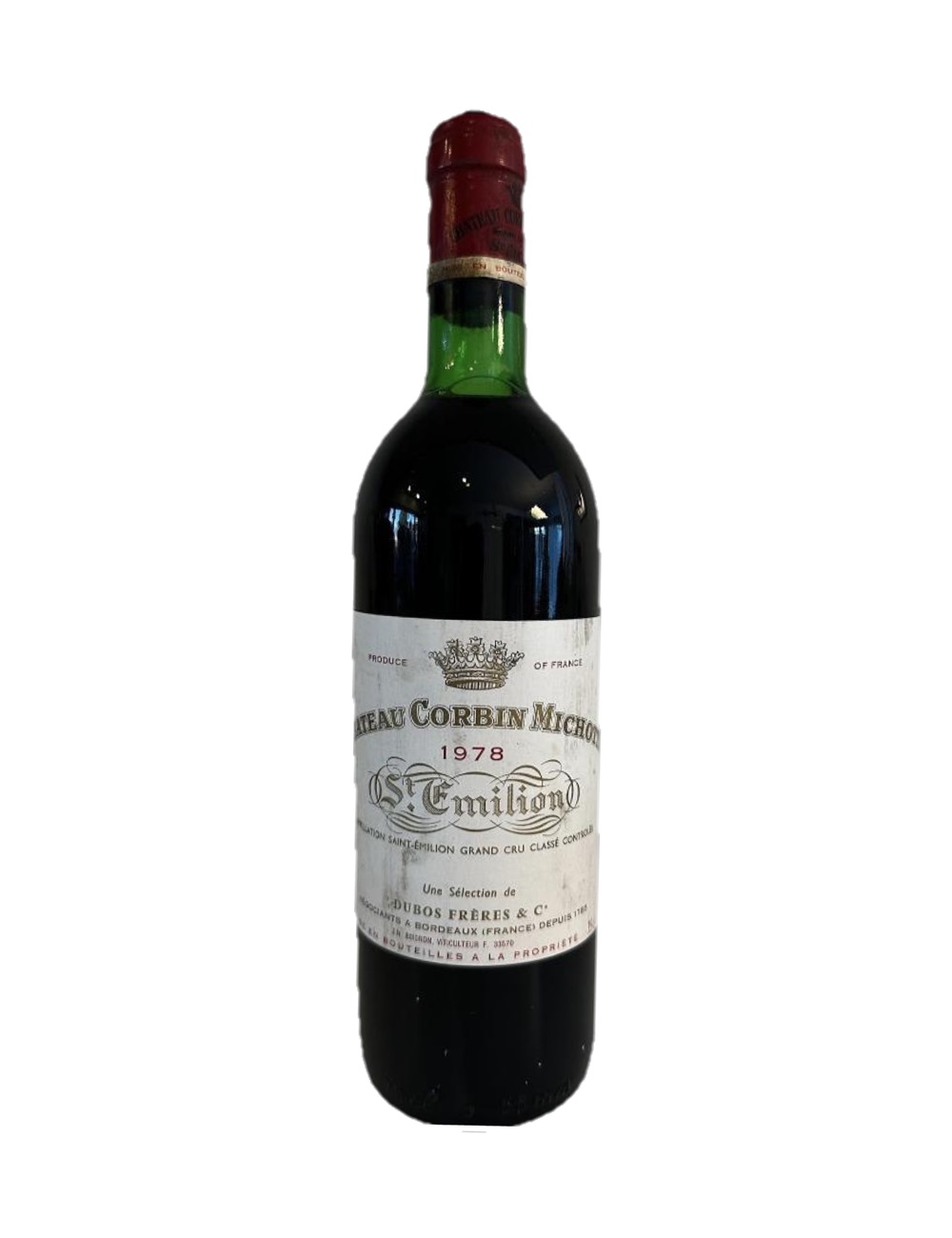 1978 Château Corbin-Michotte, Saint-Émilion Grand Cru Classé — 48-year-old French wine, original label