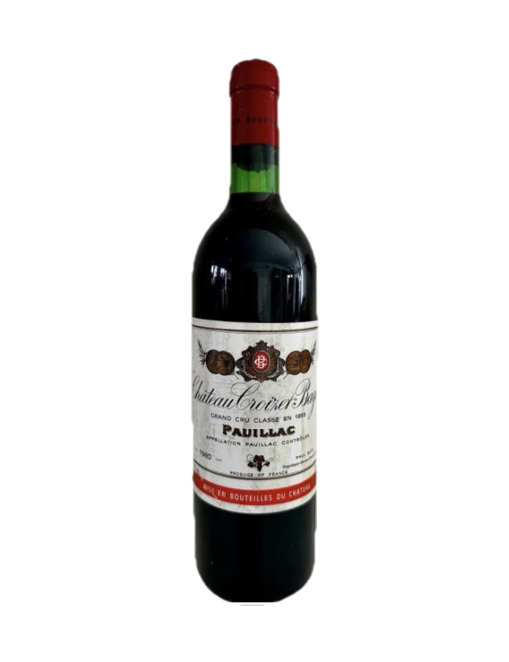 1980 Château Croizet-Bages, Pauillac — 46-year-old French wine, original label