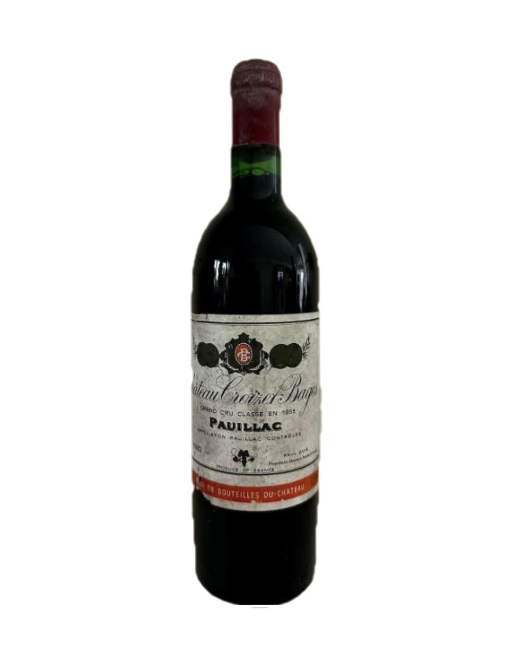 1982 Château Croizet-Bages, Pauillac — 44-year-old French wine, original label