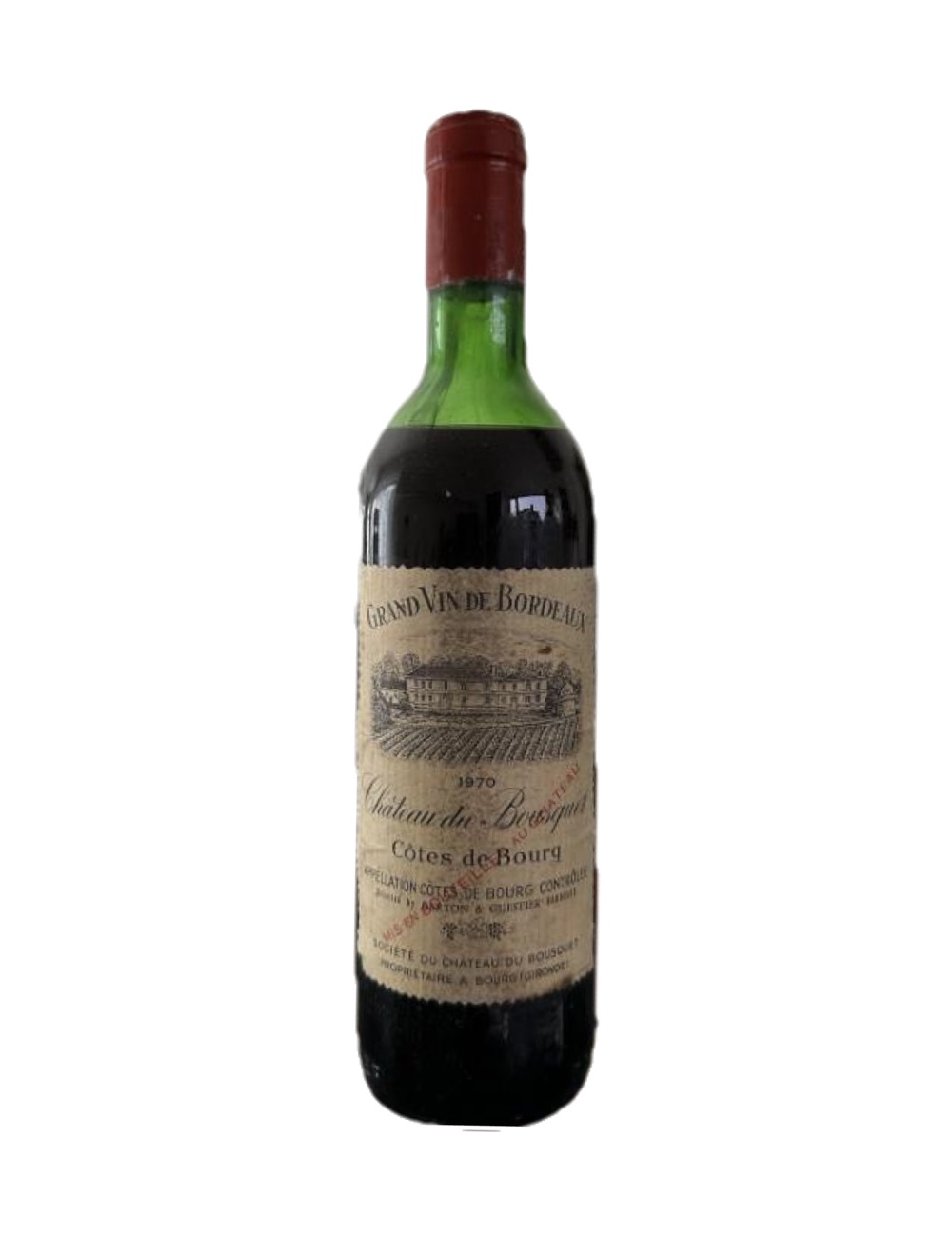 1970 Château du Bousquet, Côtes de Bourg — 56-year-old French wine, original label