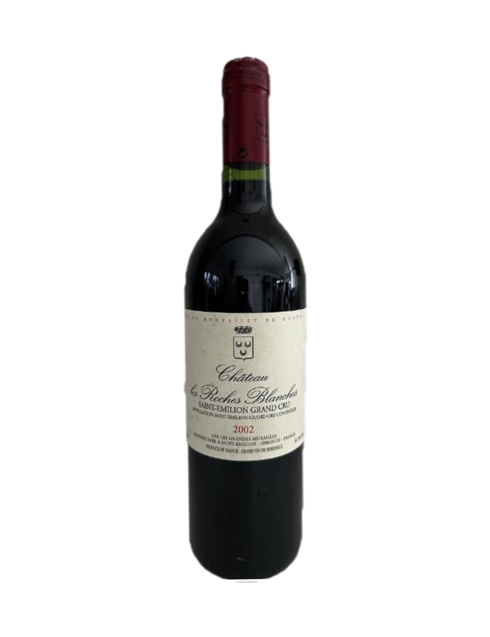 2002 Château les Roches Blanches, Saint-Émilion Grand Cru — 24-year-old French wine, original label