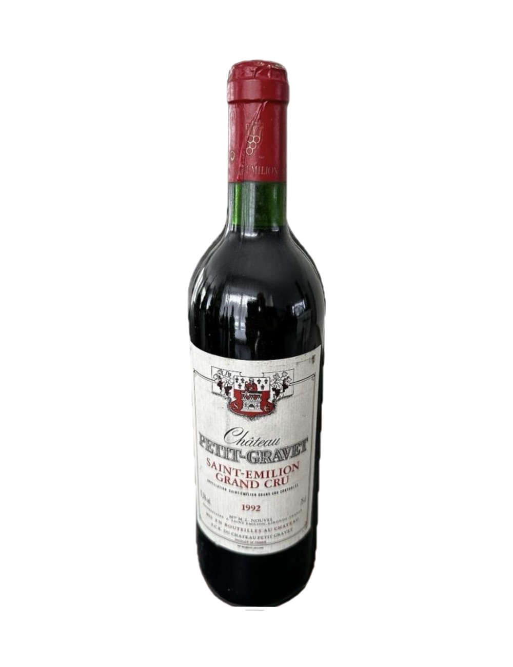 1992 Château Petit-Gravet, Saint-Émilion Grand Cru — 34-year-old French wine, original label