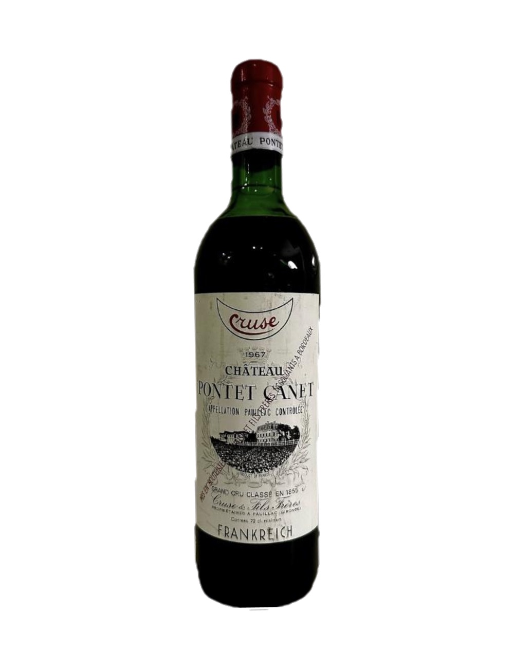 1967 Château Pontet-Canet, Pauillac — 59-year-old French wine, original label