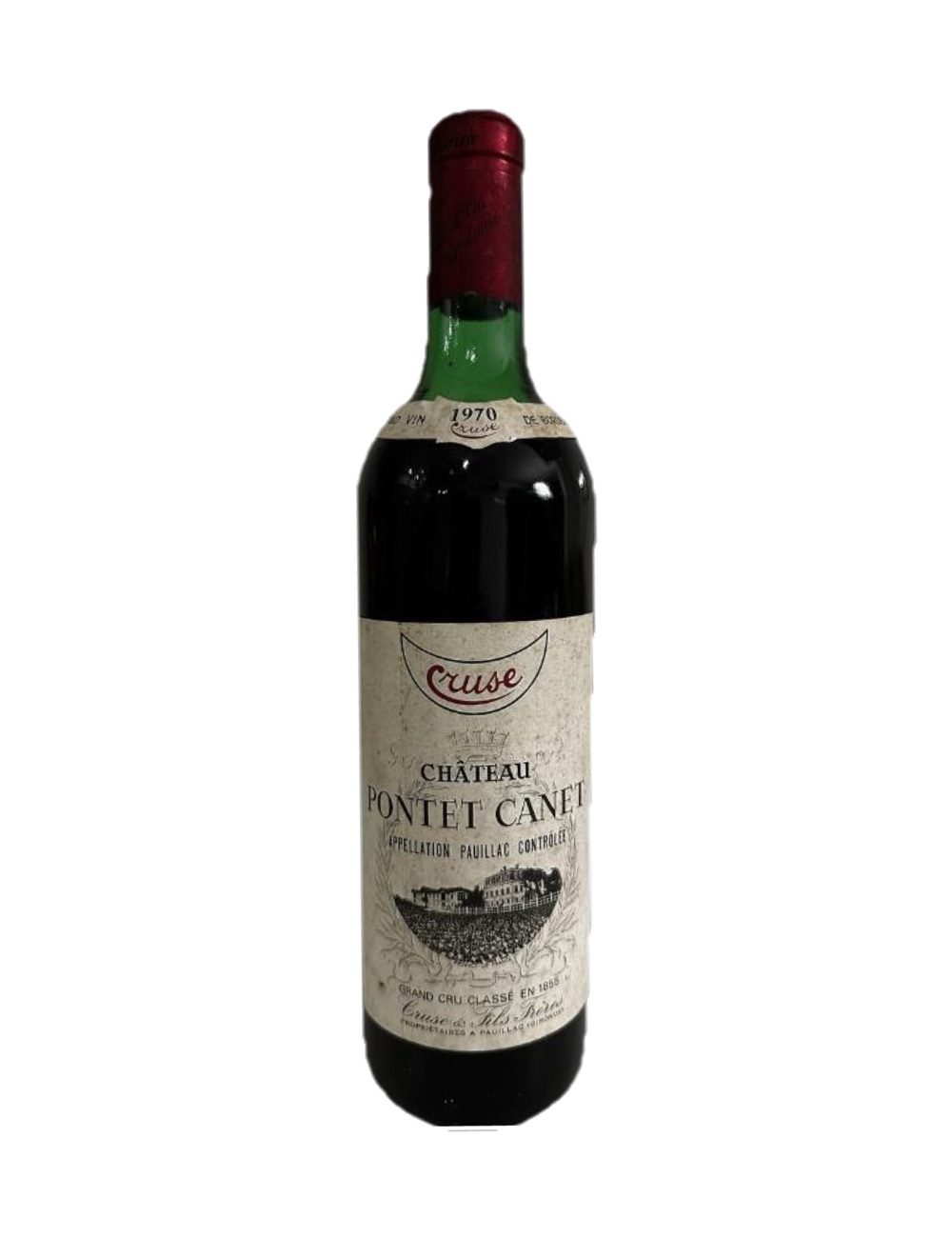 1970 Château Pontet-Canet, Pauillac — 56-year-old French wine, original label
