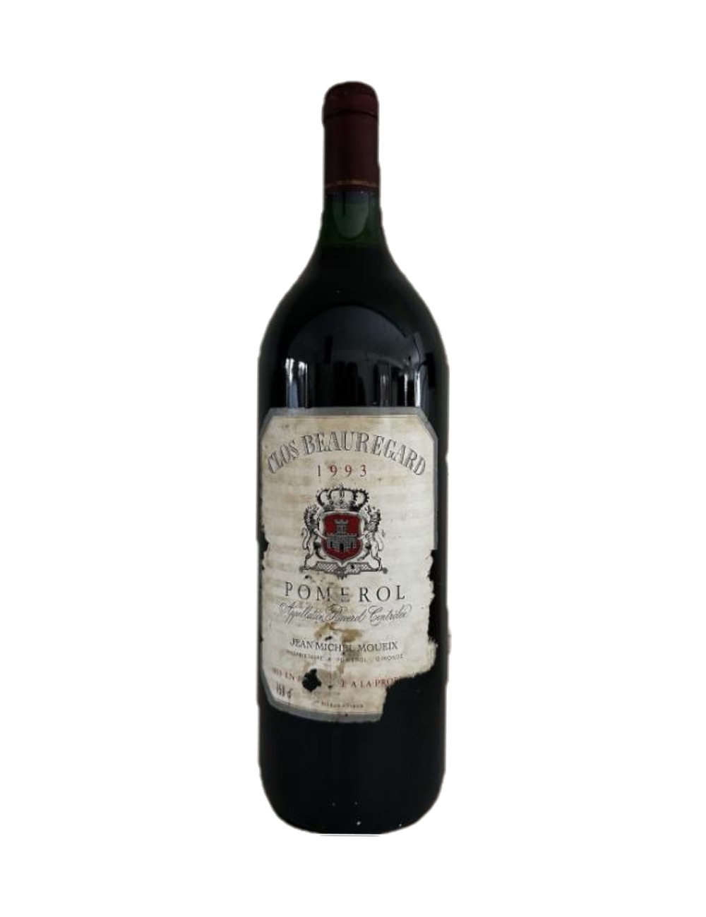 1993 Clos Beauregard, Pomerol — 33-year-old French wine, original label