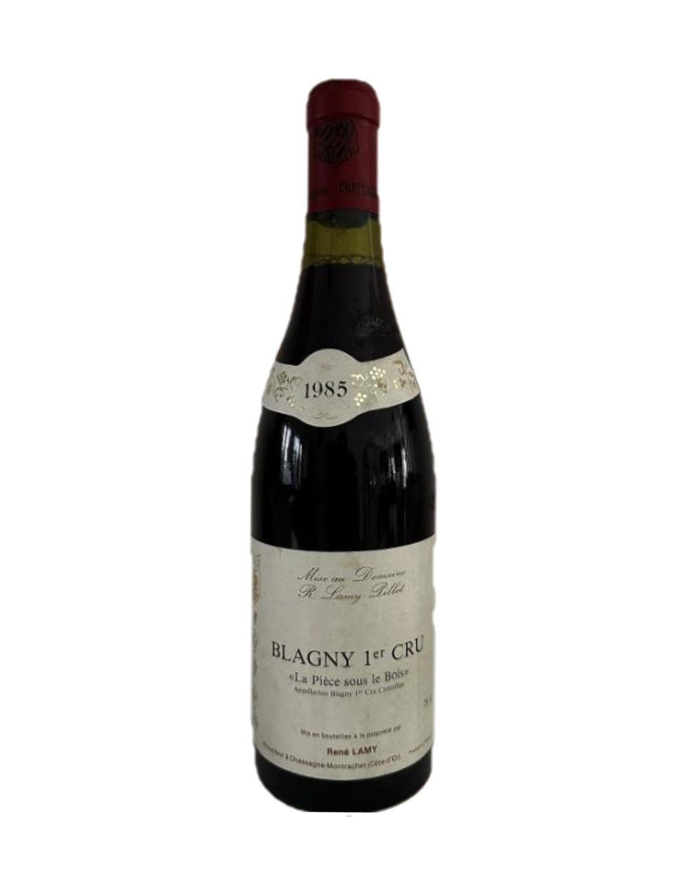 1985 René Lamy(-Pillot), Blagny 1er Cru "La Pièce sous le Bois", Chassagne-Montrachet — 41-year-old French wine, original label